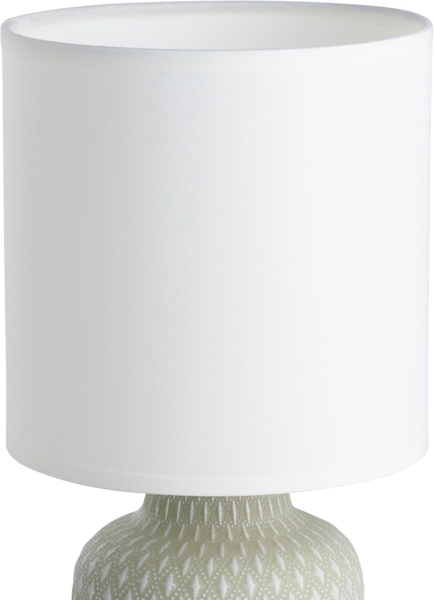 Eglo 97774 Tischleuchte BELLARIVA E14 1X40W Keramik grau, Textil weiß Ø15cm H:32cm mit Kabelschalter Bild 6