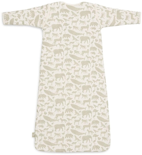 Jollein Baby Boys, Baby Girls, Unisex Baby abnehmbaren Ärmeln Schlafsack, Olive Green, Animals, 70cm Bild 2