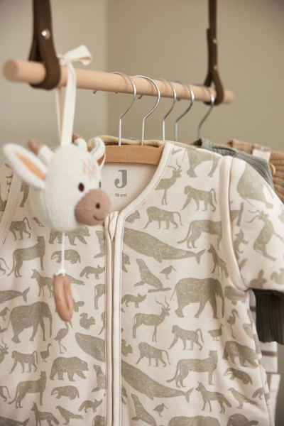 Jollein Baby Boys, Baby Girls, Unisex Baby abnehmbaren Ärmeln Schlafsack, Olive Green, Animals, 70cm Bild 6