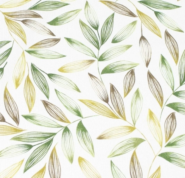 Tischläufer "Blätter" creme mit grünen & braunen Blättern, 40x140 cm, Mitteldecke Bild 6