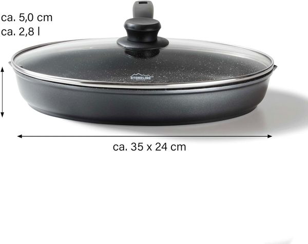 STONELINE Fischpfanne XXL, Aluminiumguss, auch ideal für Schnitzel, Induktion Bild 6
