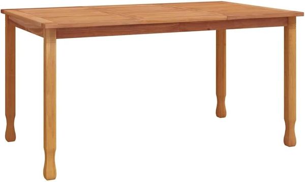 vidaXL Garten-Esstisch 150x90x75 cm Massivholz Teak 316606