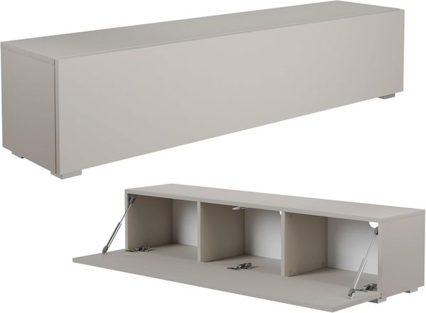 Platan Room Lowboard Kira, TV Schrank Fernsehschrank 105 / 140 / 210 / 280 cm breit Kaschmir Matt