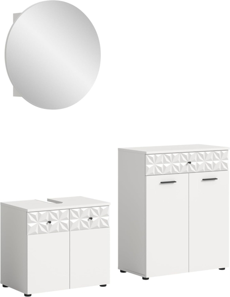 Xonox Prisma Badkombination (B/H/T 145x187x37 cm) in weiß Nachbildung