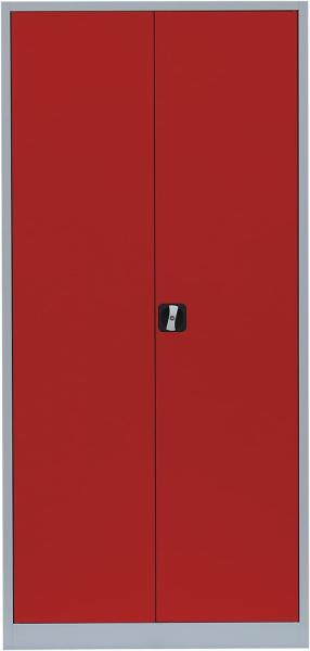 Stahl-Aktenschrank Metallschrank abschließbar Büroschrank Stahlschrank 195 x 92,5 x 50 cm Lichtgrau/Rot 530354 Bild 3