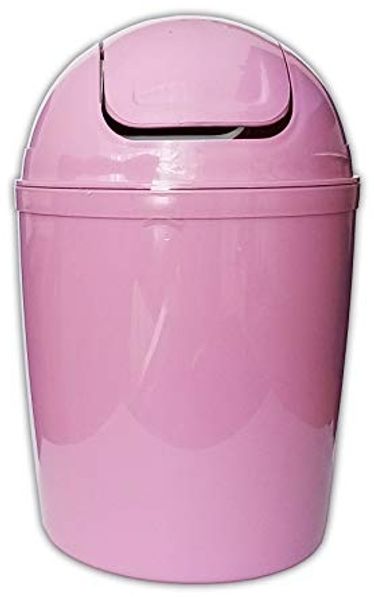 Centi Kosmetikeimer TISCHABFALLEIMER mit Schwingdeckel 19cm Kosmetikeimer 41 (Rosa), Papierkorb Mülleimer Abfalleimer Abfallbehälter