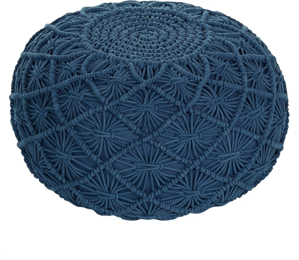 Pouf BERKANE Marineblau Baumwolle 50 cm 50 cm Bild 4