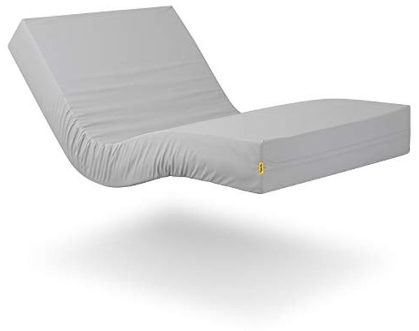 Ferlex - Curie Premium Krankenhausmatratze 20 cm | Verstellbar | 6 cm viskoelastischer Schaum | Wasserfest und Atmungsaktiv (105x190)