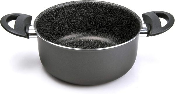 Alluflon Tradition Italien Kasserolle, Aluminium, schwarz, 16 cm