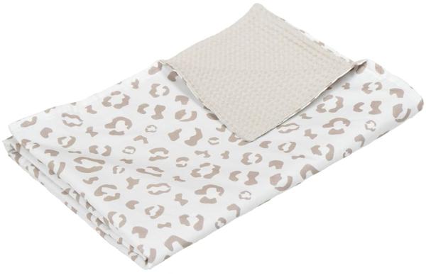 ULLENBOOM Babydecke 70x100 cm, Leo (Made in EU) - Aus Baumwolle & flauschigem Fleece (OEKO-TEX Standard), Baby Decke Neugeborenen, ideal als Kinderwagendecke oder Kuscheldecke