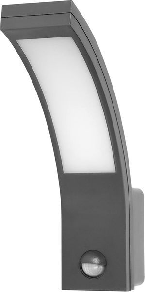 Orno PIRYT LED Wandleuchte 10W außen mit Bewegungsmelder 140° 800 lm IP54 4000K grau AD-OP-6109GLPMR4
