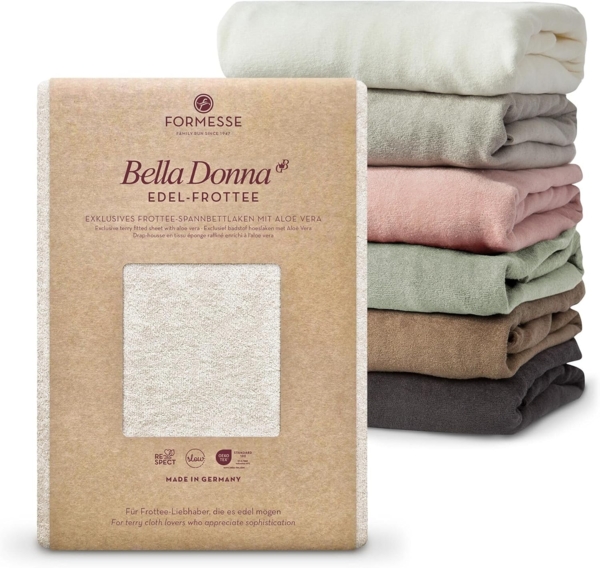 Formesse Spannbettlaken Spannbettlaken Bella Donna Edel-Frottee 060, Baumwollmischung, Farbbrillanz und Farbechtheit durch einen modernen Färbeprozess
