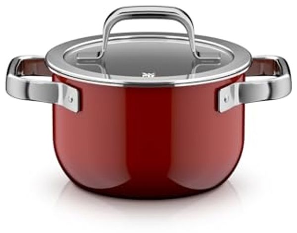 WMF Kochtopf Fusiontec Mineral Pro, Edelstahl, Glas (1-tlg), kratzfeste Oberfläche, wärmereduzierende Hohlgriffe, Made in Germany
