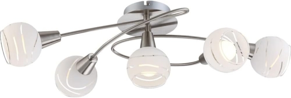 GLOBO Deckenleuchte LED Wohnzimmer Deckenlampe Deckenstrahler 5 Flammig 54341-5