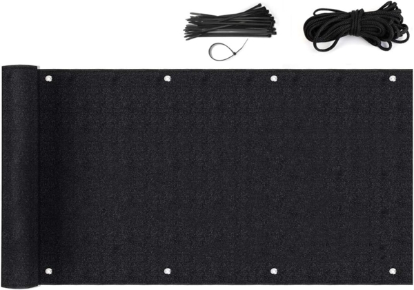 Balkon Sichtschutz Balkonabdeckung Balkonsichtschutz Balkonverkleidung blickdichte Windschutz, 90x300cm