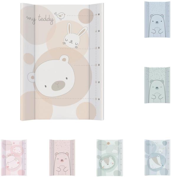 Kikkaboo Wickelauflage Hart-PVC 80x50 cm Wachstumsskala erhöhter Rand wasserdicht beige