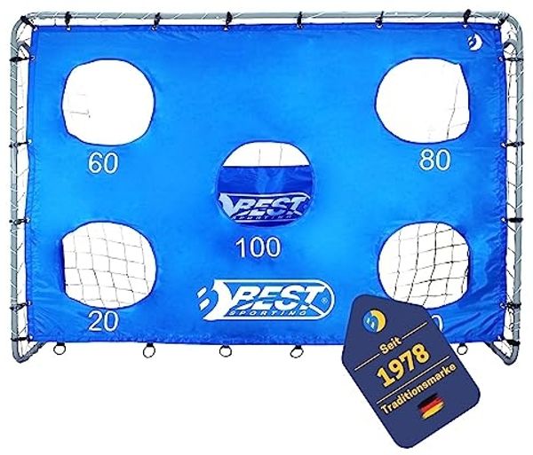 Best Sporting Fußballtor Mit Torwand 5 Schusslöcher (Set), 240 x 170 cm