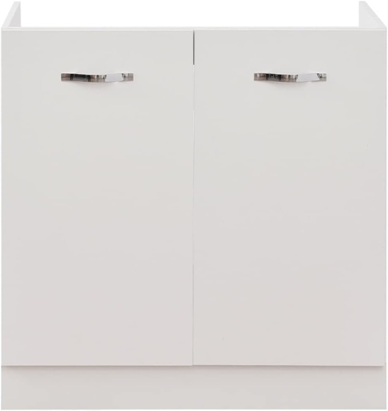 Shally Dogan Unterschrank für Küche, 2 Türen, Unterschrank, 80 Stück für Spülbecken (80 x 50 x 85 cm, Weiß) Bild 6