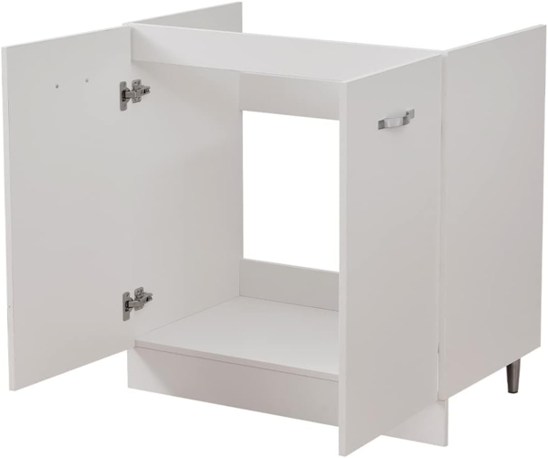 Shally Dogan Unterschrank für Küche, 2 Türen, Unterschrank, 80 Stück für Spülbecken (80 x 50 x 85 cm, Weiß) Bild 4