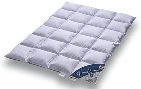 Vitaschlaf Daunenbettdecke Vitaschlaf® Haute Couture Bettdecken für Sommer Winter Ganzjahresdecke, Füllung: weisse BAIKAL SCHNEEDAUNEN der Premiumklasse, 100% DAUNEN, alle Wärmestufen, Bezug: 100% Baumwolle aus feinster MACO Einschütte, Bettdecke 135x2...