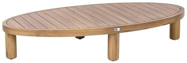 Outdoor Couchtisch NUMANA 140 cm 70 cm Akazienholz Hellbraun