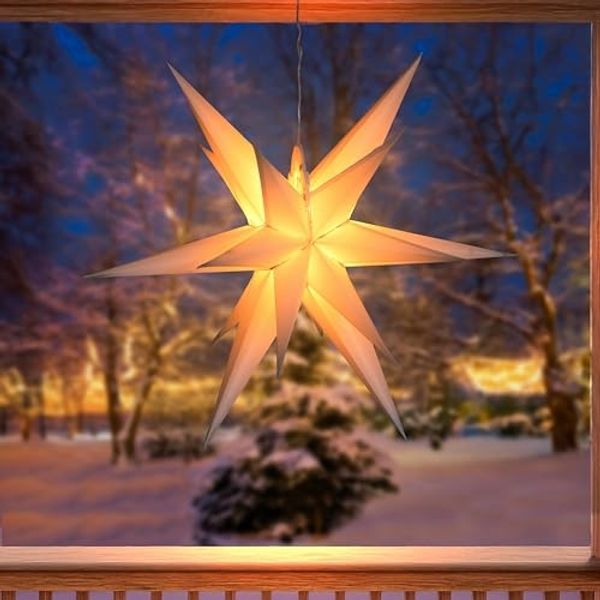 esotec LED Solarleuchte XXL Weihnachtsstern für aussen, Ø57cm DUO COLOR 4000K 28000K 103420