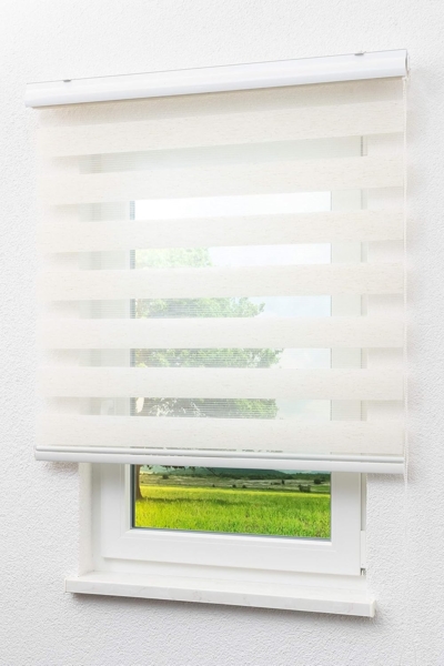 Lysel - Qualitätsdoppelrollo Leinen, (B x H) 140cm x 175cm in beige/Leinen