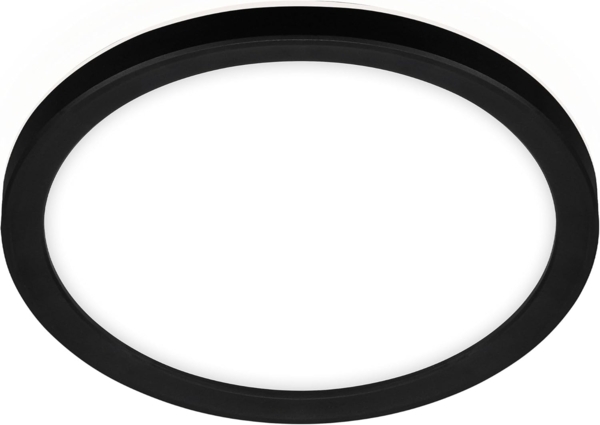 Briloner LED Panel Slim Ø 19 cm, schwarz, utraflach