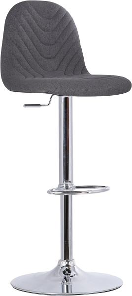 byLIVING Barhocker CASINO / Moderner Barhocker in anthrazit / Gestell verchromt mit Höhenverstellung / 360° drehbar / B 41,H 91,5-112,T 52,5 cm Bild 8