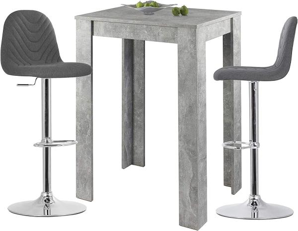 byLIVING Barhocker CASINO / Moderner Barhocker in anthrazit / Gestell verchromt mit Höhenverstellung / 360° drehbar / B 41,H 91,5-112,T 52,5 cm Bild 13