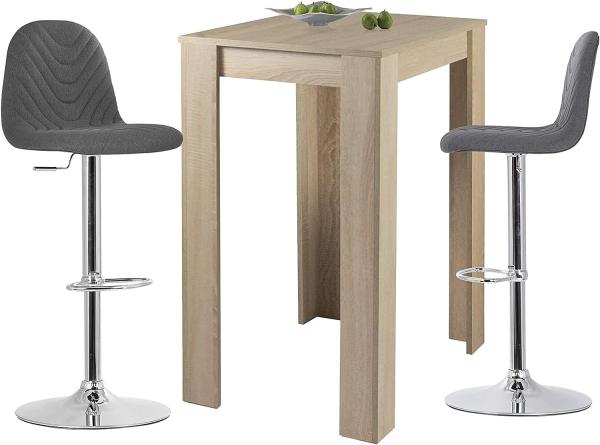 byLIVING Barhocker CASINO / Moderner Barhocker in anthrazit / Gestell verchromt mit Höhenverstellung / 360° drehbar / B 41,H 91,5-112,T 52,5 cm Bild 16