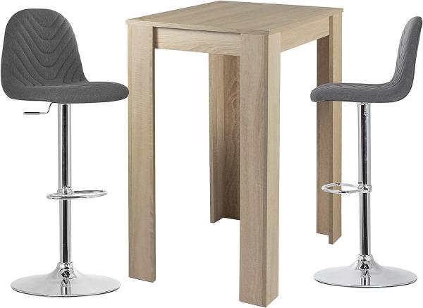 byLIVING Barhocker CASINO / Moderner Barhocker in anthrazit / Gestell verchromt mit Höhenverstellung / 360° drehbar / B 41,H 91,5-112,T 52,5 cm Bild 15