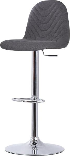 byLIVING Barhocker CASINO / Moderner Barhocker in anthrazit / Gestell verchromt mit Höhenverstellung / 360° drehbar / B 41,H 91,5-112,T 52,5 cm Bild 9