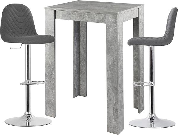 byLIVING Barhocker CASINO / Moderner Barhocker in anthrazit / Gestell verchromt mit Höhenverstellung / 360° drehbar / B 41,H 91,5-112,T 52,5 cm Bild 14