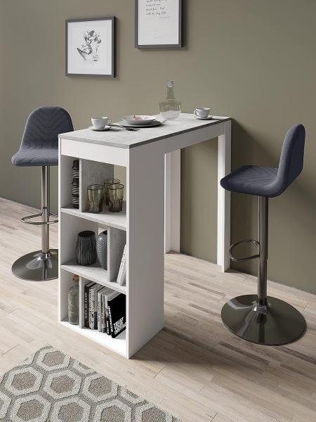 byLIVING Barhocker CASINO / Moderner Barhocker in anthrazit / Gestell verchromt mit Höhenverstellung / 360° drehbar / B 41,H 91,5-112,T 52,5 cm Bild 4