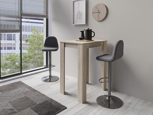 byLIVING Barhocker CASINO / Moderner Barhocker in anthrazit / Gestell verchromt mit Höhenverstellung / 360° drehbar / B 41,H 91,5-112,T 52,5 cm Bild 2