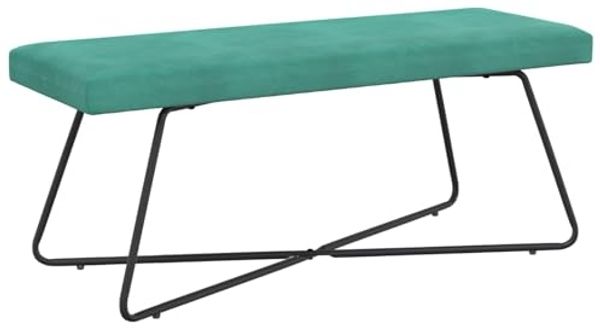 vidaXL Bank Uni Türkis 110 x 40 x 45 cm Samt 42038353