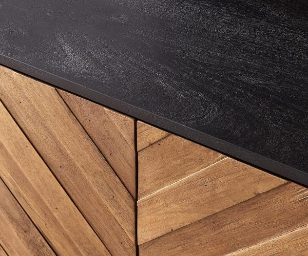 Lowboard Famke 200 cm Mango Teak 2 Fächer 3 Schubladen Bild 4