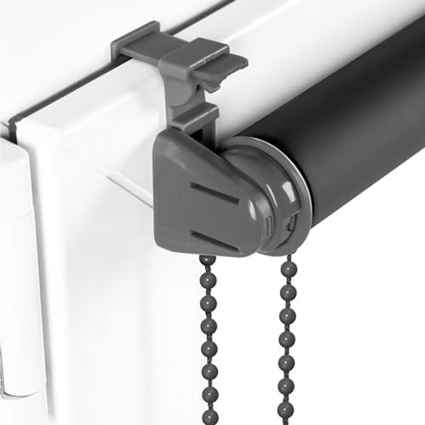 Verdunkelungsrollo Klemmfix ohne Bohren 95x100 cm Grau Verdunklungsrollo Fensterrollo Rollo Seitenzugrollo Klemmrollo für Fenster & Tür Bild 3