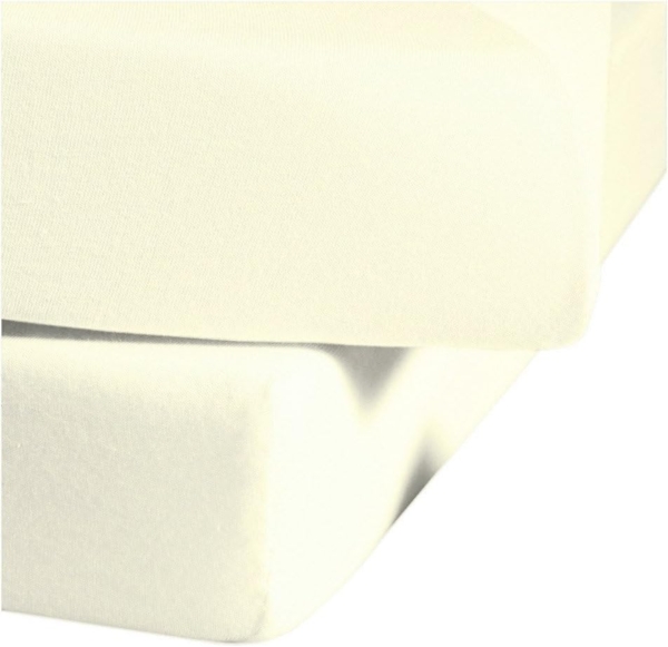 fleuresse Jersey-Elasthan Spannbettlaken Comfort 120x200 cm Creme Bild 5