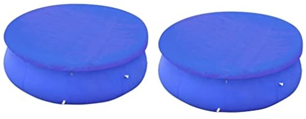 vidaXL Pool-Abdeckplane rund, Polyethylen blau, für 360-367 cm Pools