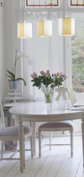 Eglo 43402 Hängeleuchte ARNHEM Papier weiß, Seegras E27 3X40W L:102cm B:24cm H:110cm dimmbar Bild 3