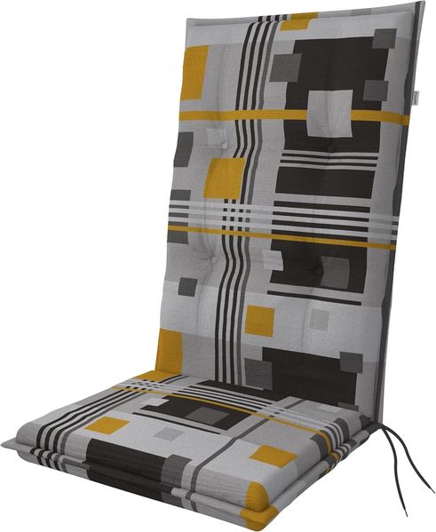 Doppler Sitzauflage "Living" High, quadrat orange, für Hochlehner (119 x 48 x 6 cm)