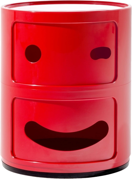 Kartell Componibili Container zwinkernd, Kunststoff, Rot, 32 x 32 x 40 cm