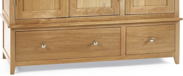 Julian Bowen Mallory 3-türiger Kleiderschrank, Eiche, 190 x 142 x 55 Bild 5