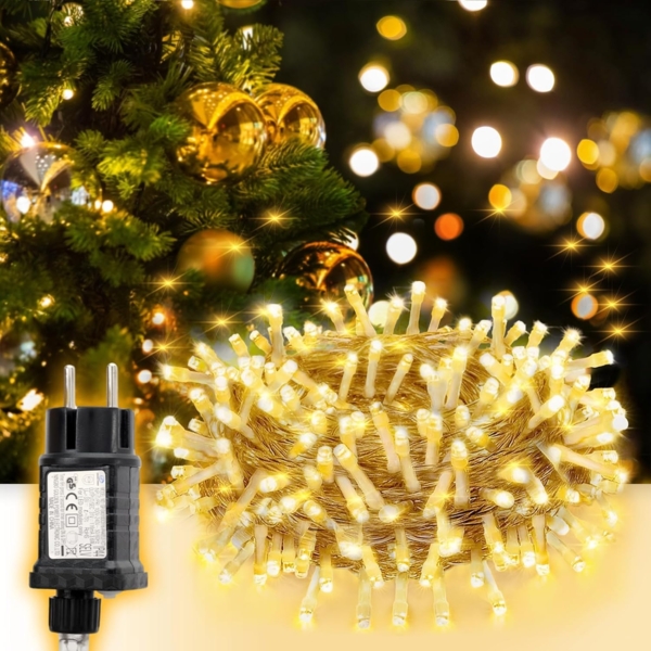 Salcar LED-Lichterkette 2m-100m LED Lichterkette Weihnachtsbaum Wasserdicht