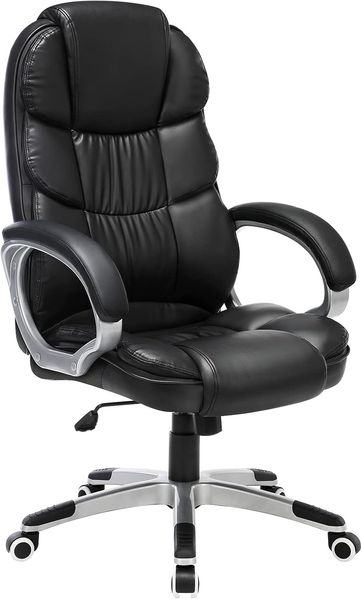 Songmics Bürostuhl Chefsessel Drehstuhl Computerstuhl SGS EN12520 Sitzhöhenverstellung office Stuhl Polsterung, OBG24B