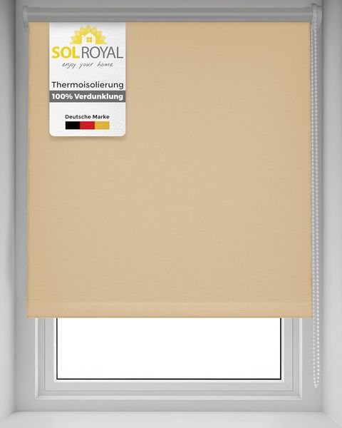 Sol Royal Thermorollo SolReflect T42 für Fenster & Türen Creme, 160 x 100 x 3.1 cm