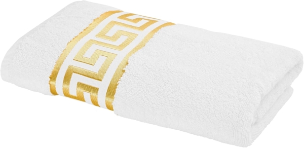 Belle Arti Handtücher Luxus Mäander Gästetücher Badetücher Duschtücher Saunatücher in Set, (2-St), schwarz, weiss, beige, rot, gold, 100% Baumwolle, Frottee, eingestickt Bild 5