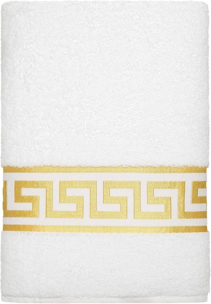 Belle Arti Handtücher Luxus Mäander Gästetücher Badetücher Duschtücher Saunatücher in Set, (2-St), schwarz, weiss, beige, rot, gold, 100% Baumwolle, Frottee, eingestickt Bild 1